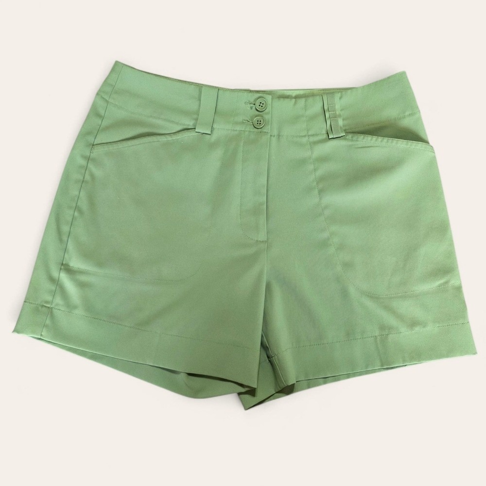Nike Golf Fit Dry Shorts Womens Size 6P Sage Green Performance Athletic Stretch